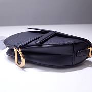 Dior saddle bag original grain leather black 20cm - 4