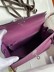 Hermes Epsom Kelly Purple 25cm - 2