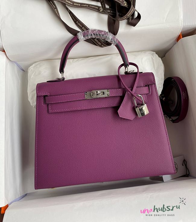 Hermes Epsom Kelly Purple 25cm - 1