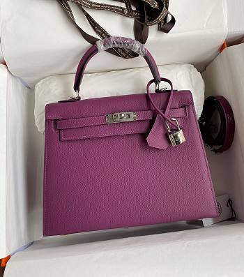 Hermes Epsom Kelly Purple 25cm