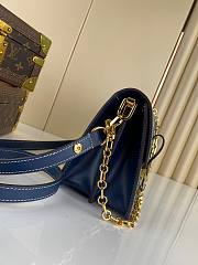 Louis Vuitton Mini Dauphine Blue Denim Leather M59609  - 2