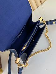 Louis Vuitton Mini Dauphine Blue Denim Leather M59609  - 4