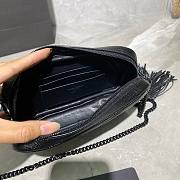 YSL Black Small Quilted All Black Lou Camera Bag - 6