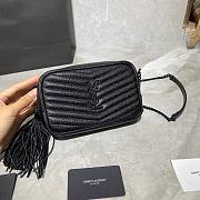 YSL Black Small Quilted All Black Lou Camera Bag - 3