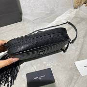 YSL Black Small Quilted All Black Lou Camera Bag - 4