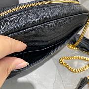 YSL Black Small Quilted Gold Lou Camera Bag - 3