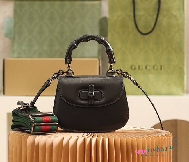 Gucci Bamboo 1947 mini top handle black 686864 - 1