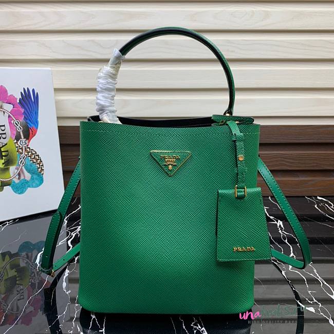 Prada Medium Saffiano Leather Green Bag - 1