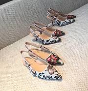 Dior embroided slingback heels 2cm/ 6.5cm/ 10cm - 1