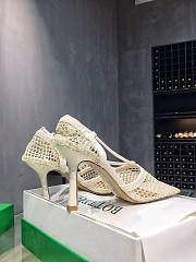 Bottega Veneta white fishnet heels - 2