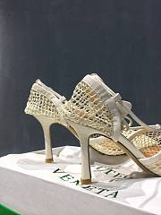 Bottega Veneta white fishnet heels - 5