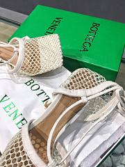 Bottega Veneta white fishnet heels - 6