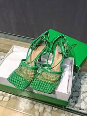 Bottega Veneta green fishnet green heels - 6