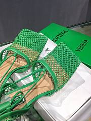 Bottega Veneta green fishnet green heels - 3