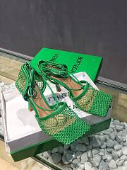 Bottega Veneta green fishnet green heels - 2