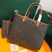 Goyard St Louis Tote GM Black/ Brown Bag - 1