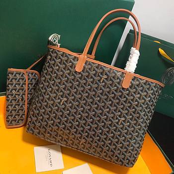 Goyard St Louis Tote GM Black/ Brown Bag