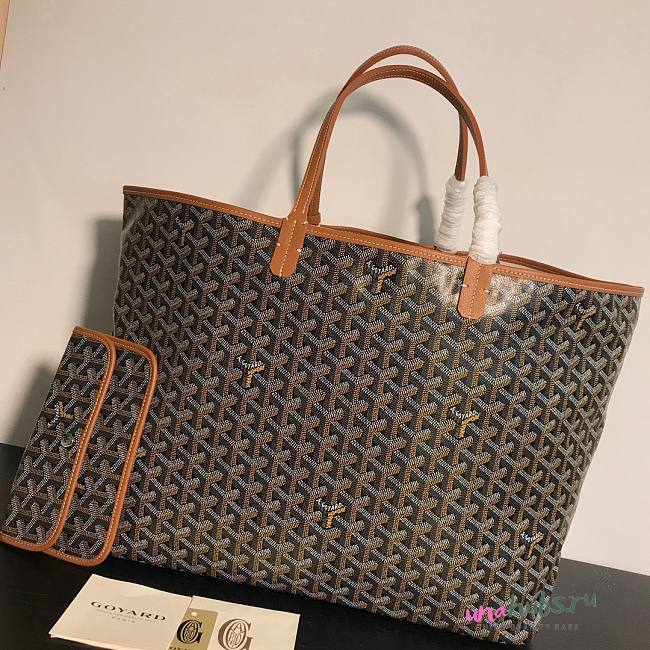 Goyard St Louis Tote XXL Brown/ Black Bag - 1