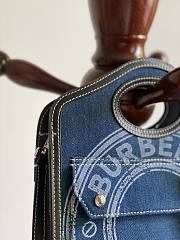 Burberry Mini Check Denim Leather Pocket Bag - 2