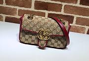 Gucci GG Marmont Mini Matelassé Red Shoulder Bag - 1