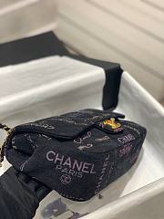 Chanel flap black denim new bag - 6