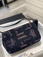 Chanel flap black denim new bag - 4