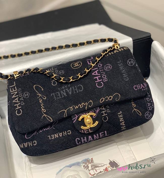 Chanel flap black denim new bag - 1