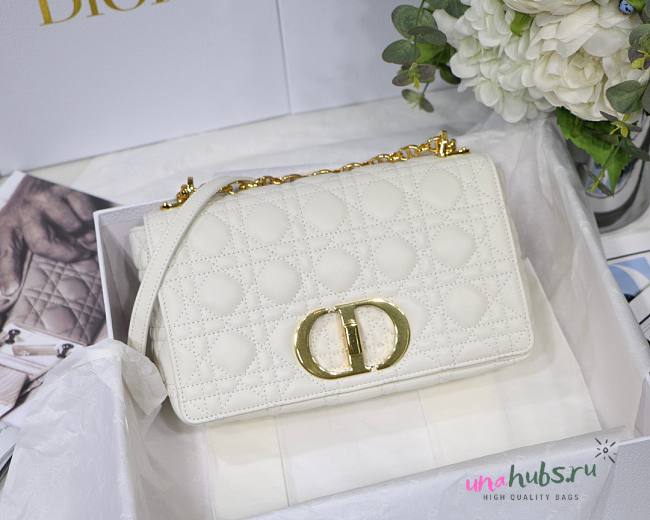 Dior Caro Medium White Bag 25cm - 1