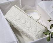 Dior Caro Medium White Bag 25cm - 5