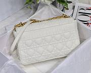 Dior Caro Medium White Bag 25cm - 2