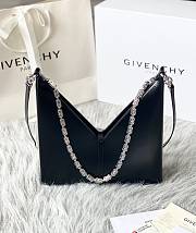 GIVENCHY Black Small Cut Out Chain Black Bag - 4