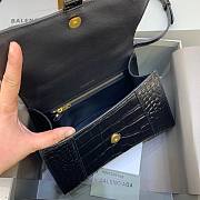 Balenciaga hourglass medium top handle bag in black - 3