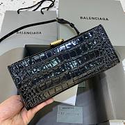 Balenciaga hourglass medium top handle bag in black - 2