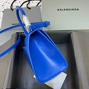 Balenciaga hourglass medium top handle bag in blue - 2