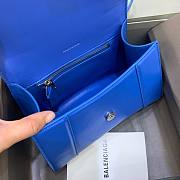 Balenciaga hourglass medium top handle bag in blue - 4