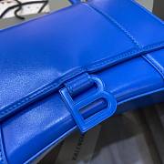 Balenciaga hourglass medium top handle bag in blue - 5