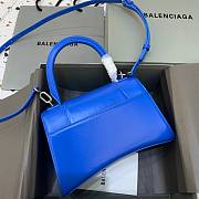 Balenciaga hourglass medium top handle bag in blue - 6