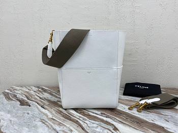 Celine Seau Sangle 23cm white bag