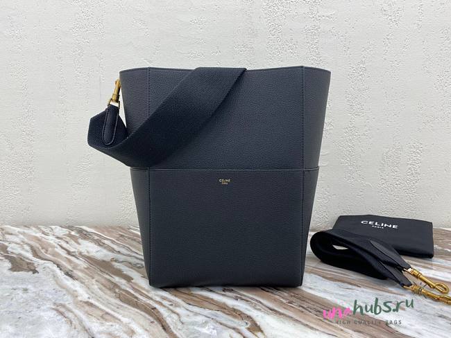 Celine Seau Sangle 23cm black bag - 1