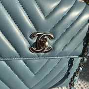 Chanel Chevron Trendy CC Flap Top Handle Blue Bag - 6