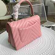 Chanel Chevron Trendy CC Flap Top Handle Pink Bag - 3