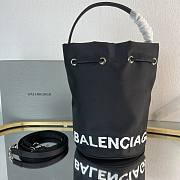 Balenciaga Drawstring Bucket Black Bag - 1