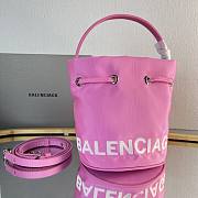 Balenciaga Drawstring Bucket Pink Bag - 1