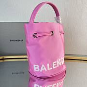 Balenciaga Drawstring Bucket Pink Bag - 6