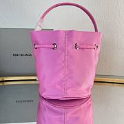 Balenciaga Drawstring Bucket Pink Bag - 5