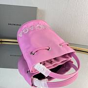 Balenciaga Drawstring Bucket Pink Bag - 4