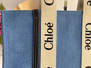 Chloe Medium Woody Tote Blue Bag - 4