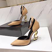 YSL Patent Beige Heels - 2