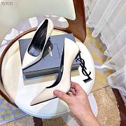 YSL Patent White Heels 10cm - 2