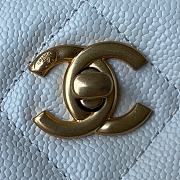 Chanel small tote bag white leather AS3223 - 5